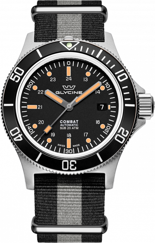 The only “traditional” combat sub I could find on Jomashop. While I don’t mind the (cheaper) NATO in place of a bracelet, the fauxtina on the watch hands was an absolute dealbreaker for my tastes.